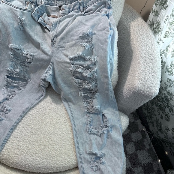 Plus Size 22 American Eagle Light Blue Curve Mom Jeans - Picture 4 of 8